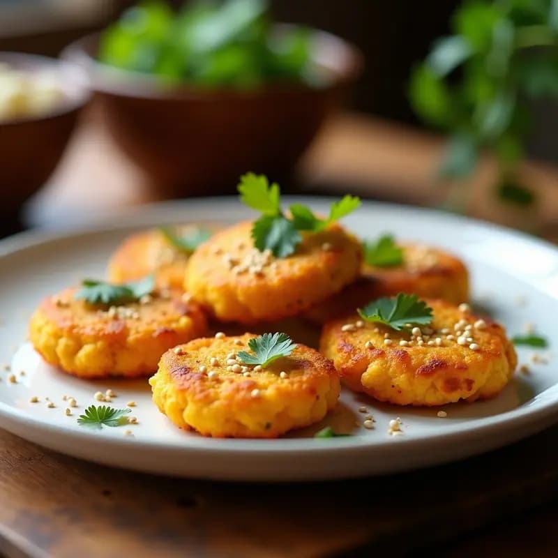 Croquetas de Coliflor y Harina de Garbanzo: Aperitivo Indio Sin Gluten en Olla Express