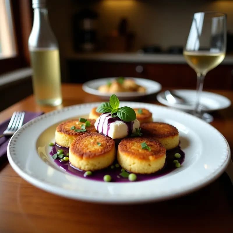 Croquetas de Coliflor Morada y Queso Azul: Crujientes y Vibrante en Airfryer
