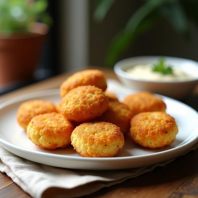 Croquetas de Coliflor y Queso de Anacardos: Receta Vegana Crujiente en Airfryer