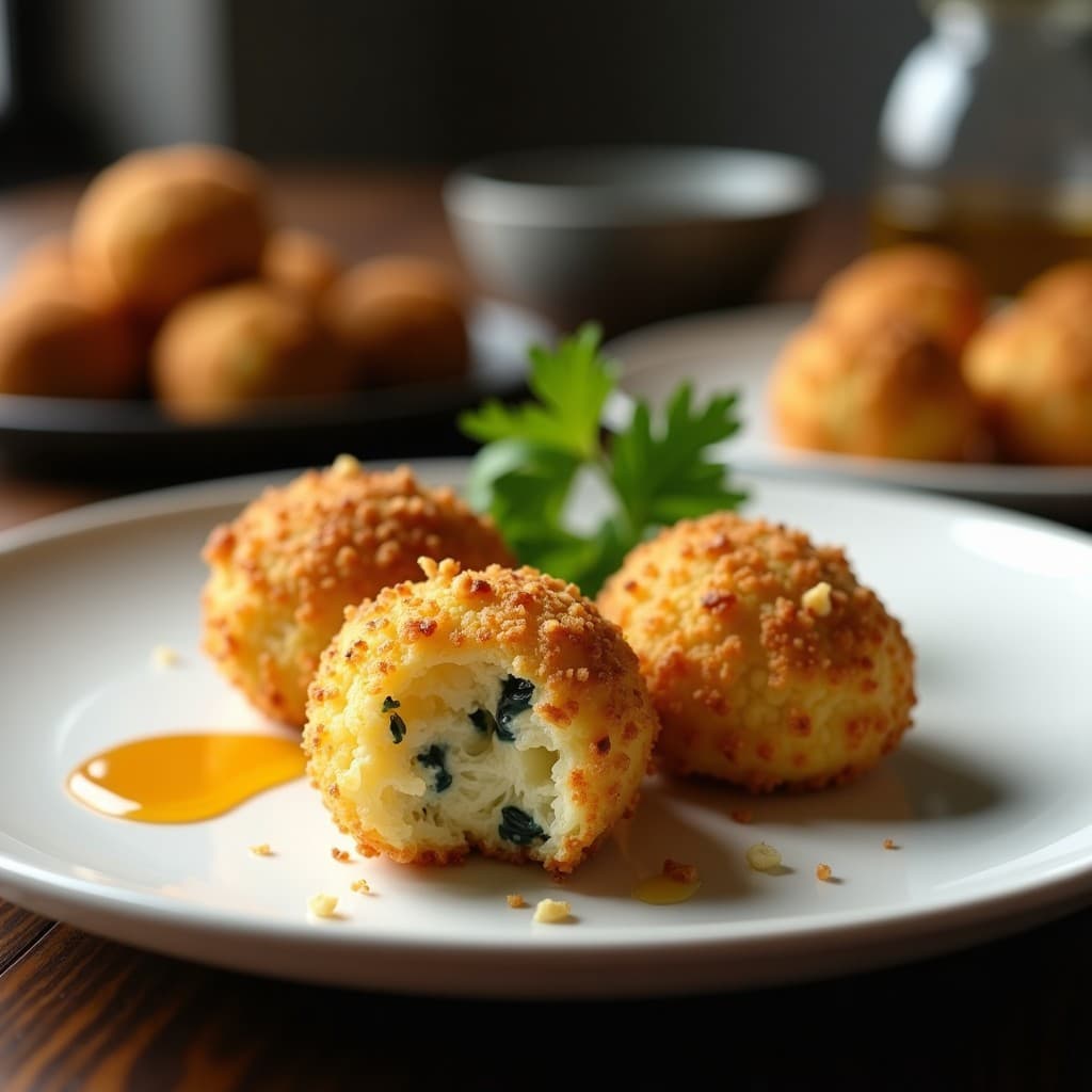 Croquetas de Coliflor y Queso Azul con Miga de Nuez: Receta Gourmet en Airfryer