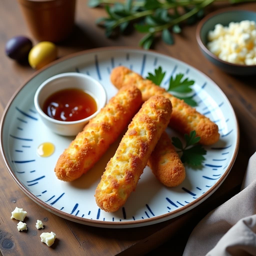 Croquetas de Coliflor y Queso Azulejo con Mermelada de Higos: Receta Griega en Airfryer