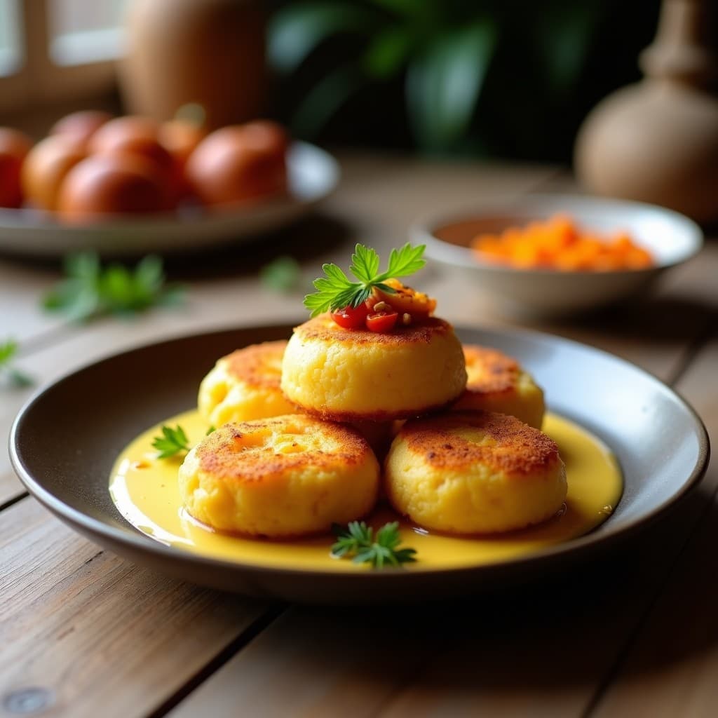 Croquetas de Puré de Coliflor y Queso de Cacahuete con Especias Beréber: Aperitivo Marroquí Vegano