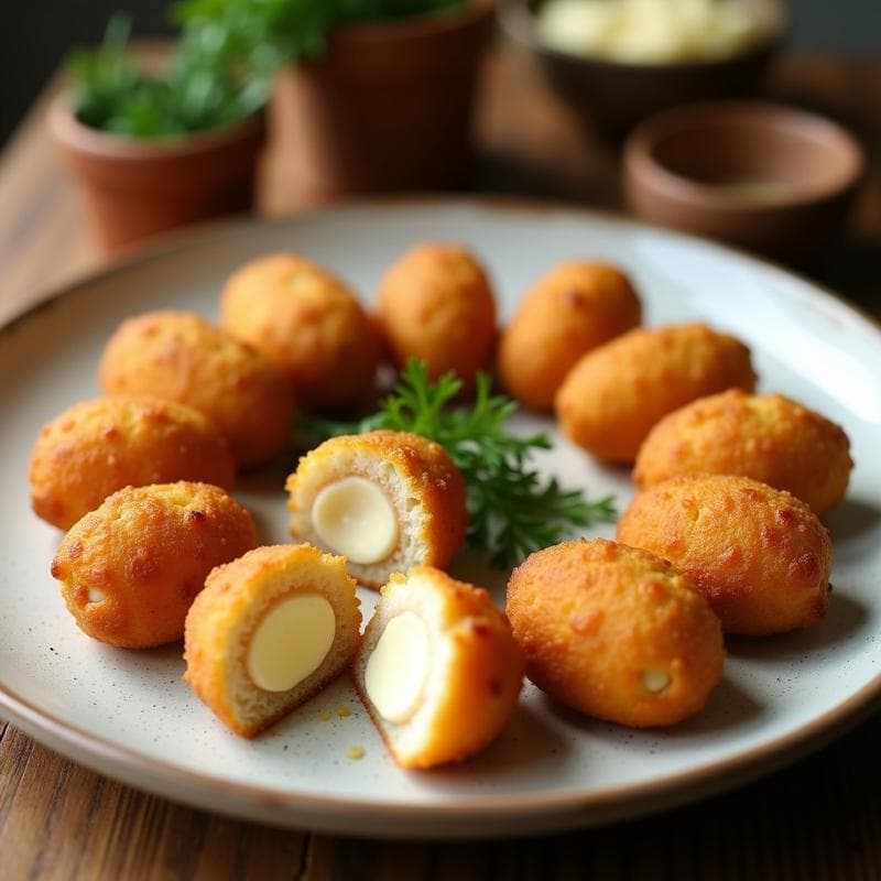 Croquetas de Coliflor y Queso Manchego con Bechamel de Avena: Entrante Español Sin Gluten