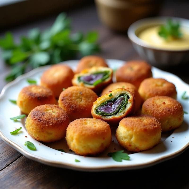 Croquetas de Espárragos y Patata Morada: Receta en Airfryer Sin Lácteos
