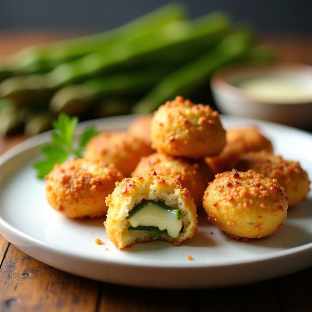 Croquetas de Espárragos y Queso de Cabra con Costra de Almendra: Receta Sin Gluten en Olla Express