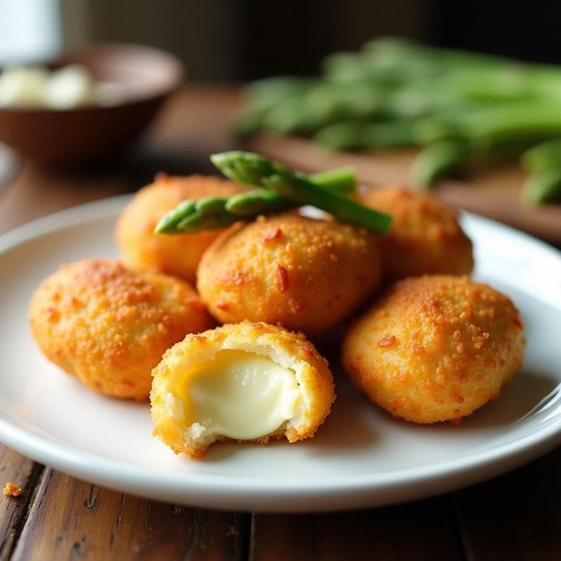 Croquetas de Espárragos Blancos y Queso Manchego: Receta Española en Thermomix