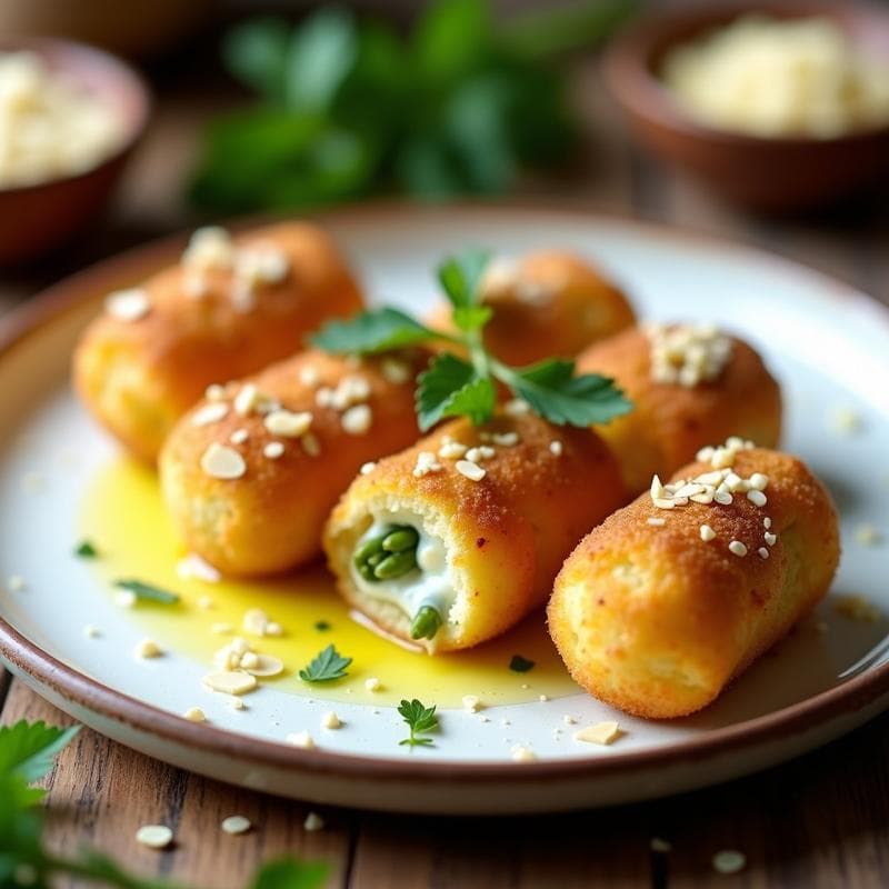 Croquetas de Espárragos Trigueros y Queso de Oveja: Receta en Thermomix Sin Rebozar