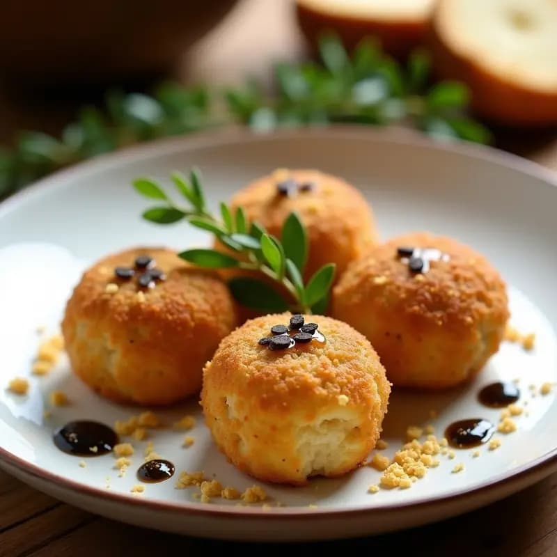 Croquetas de Espelta y Boletus: Receta Española Gourmet en Thermomix con Toque de Trufa