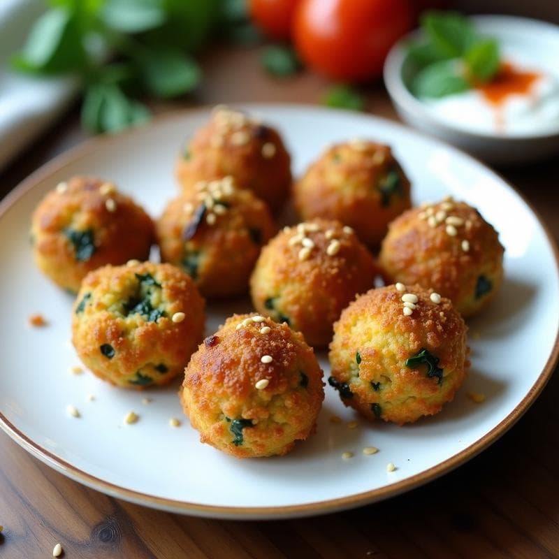 Croquetas de Espinaca y Garbanzo: Aperitivo Sin Lactosa y Sin Harina en Airfryer