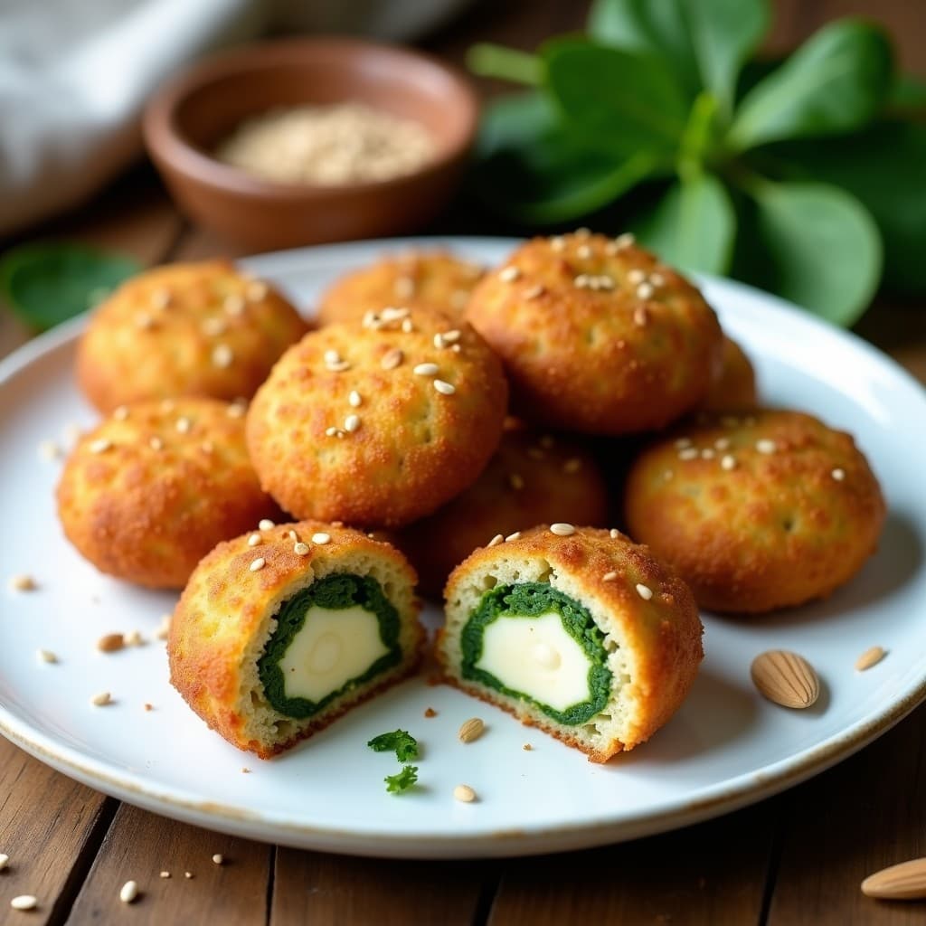 Croquetas de Espinaca y Queso de Almendras con Pan rallado de Lino: Receta en Olla Exprés Sin Lactosa