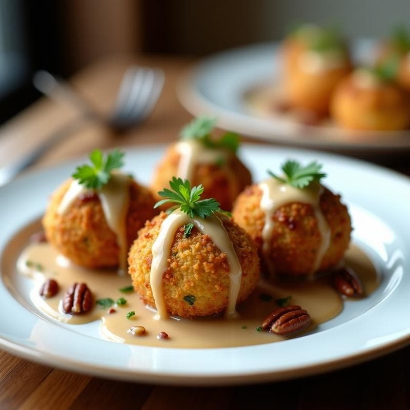 Croquetas de Espinaca y Queso Azul con Salsa de Nuez: Aperitivo Francés en Airfryer