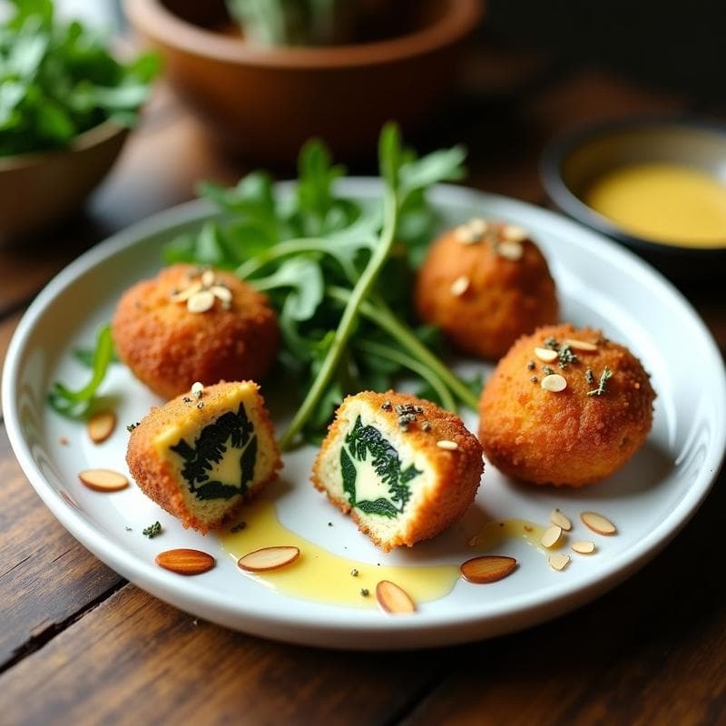 Croquetas de Espinaca y Queso Blue: Receta en Airfryer con Toque Francés y Sin Rebozar