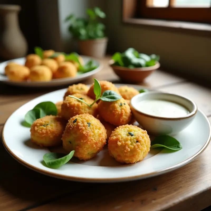 Croquetas de Espinaca y Queso de Cashews: Receta Vegana Sin Horno y Sin Lactosa