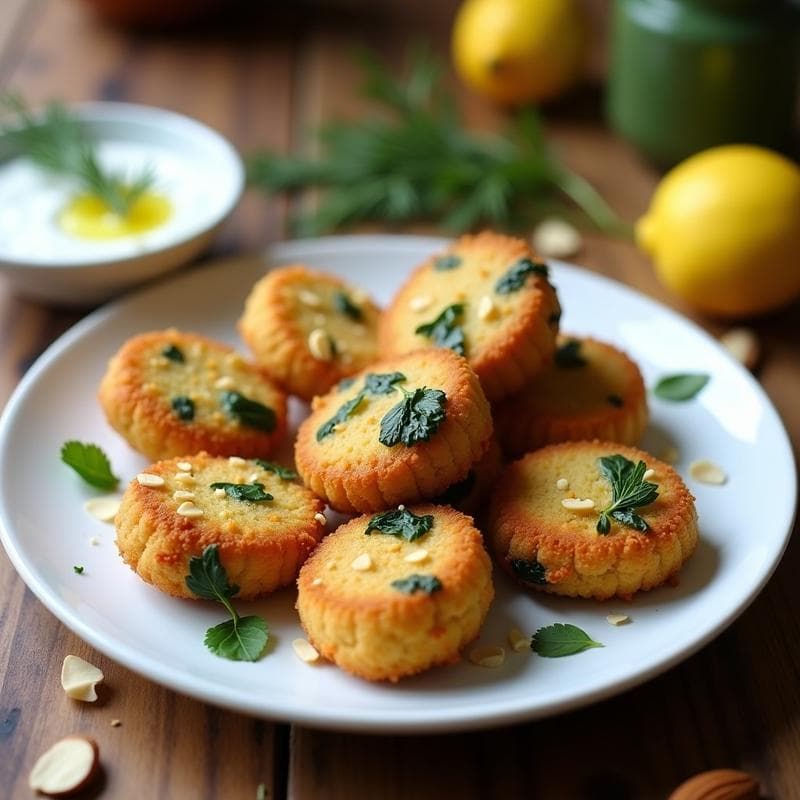 Croquetas de Espinaca y Queso Feta con Pan de Almendra: Aperitivo Griego Keto