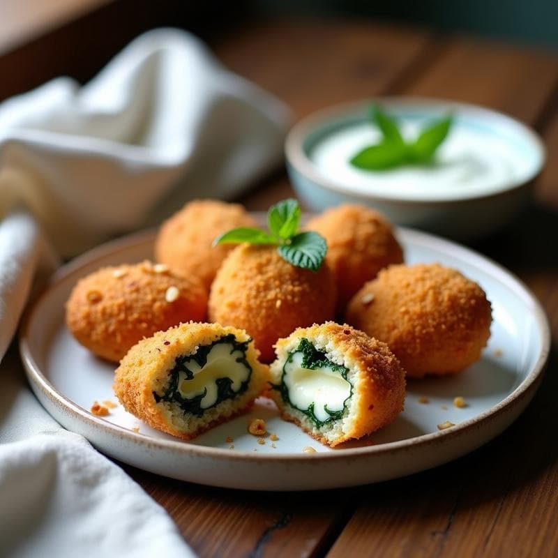 Croquetas de Espinaca y Queso Manchego con Panko de Almendra: Receta en Airfryer Sin Freír