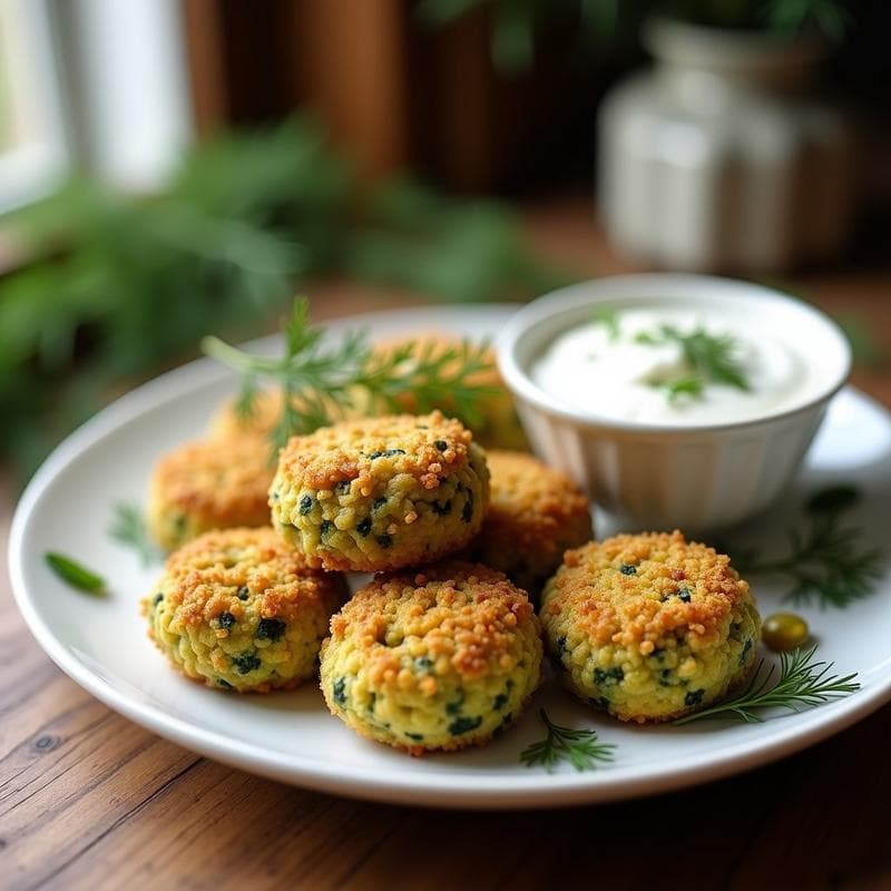 Croquetas de Espinaca y Queso de Oveja con Costra de Pistacho: Receta Griega en Airfryer