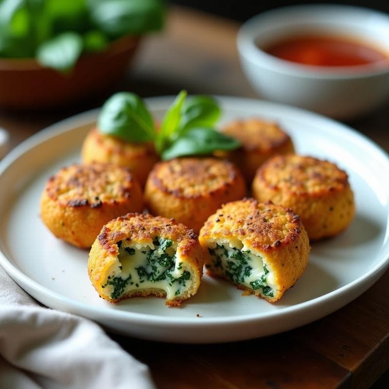 Croquetas de Espinaca y Queso Vegano con Costra de Semillas: Receta Sin Horno y Alta en Hierro