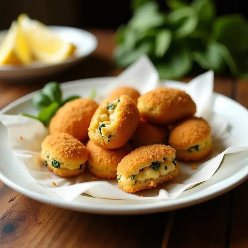 Croquetas de espinacas y gambas con bechamel ligera: Receta tradicional baja en calorías