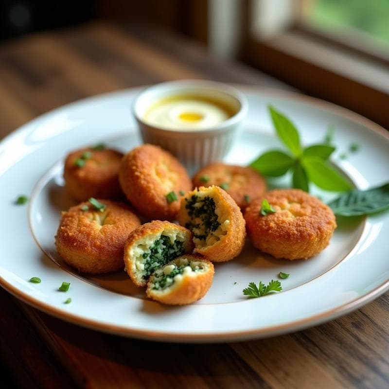 Croquetas de Espinacas y Queso de Cáscara de Anacardo: Receta en Airfryer Sin Lácteos y Ultracremosa