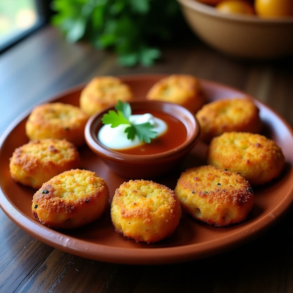 Croquetas de Espinacas y Queso de Añejo en Polvo con Salsa de Chipotle: Receta mexicana en Airfryer