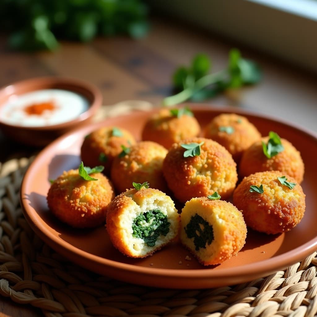 Croquetas de Espinacas y Queso de Cabra con Costra de Amaranto: Aperitivo Mexicano Keto