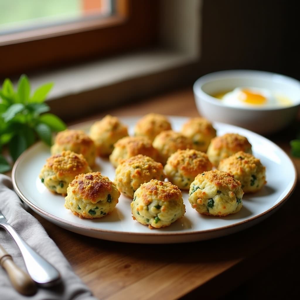 Croquetas de Espinacas y Queso de Cabra con Costra de Pistacho: Receta Sin Freír y Alta en Hierro