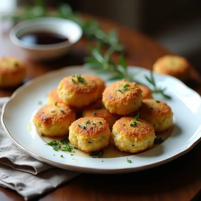 Croquetas de Espinacas y Queso de Cabra: Aperitivo Francés con Cobertura de Amapola
