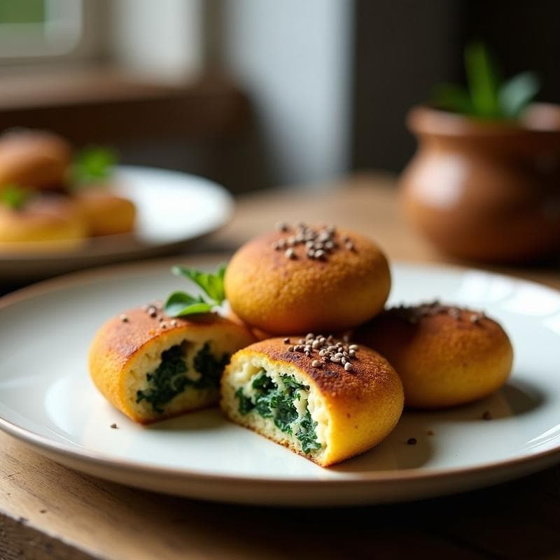 Croquetas de Espinacas y Queso de Castañas: Receta Vegana en Airfryer con Textura Cremosa