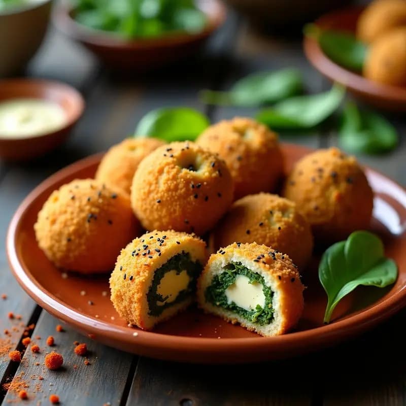 Croquetas de Espinacas y Queso de Castañas: Tapa Española Vegana y Sin Lactosa