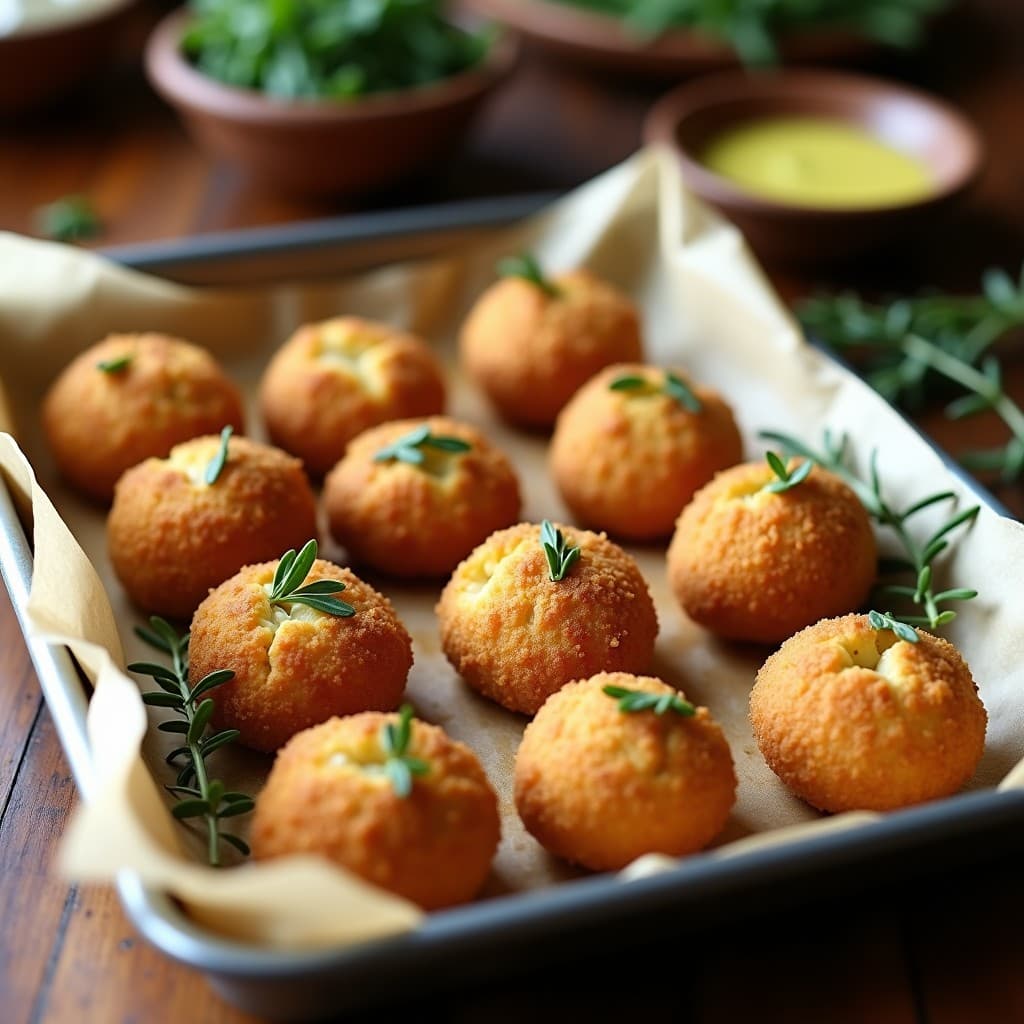 Croquetas de Espinacas y Queso de Castañas con Pan de Almendra: Entrante Vegano al Horno