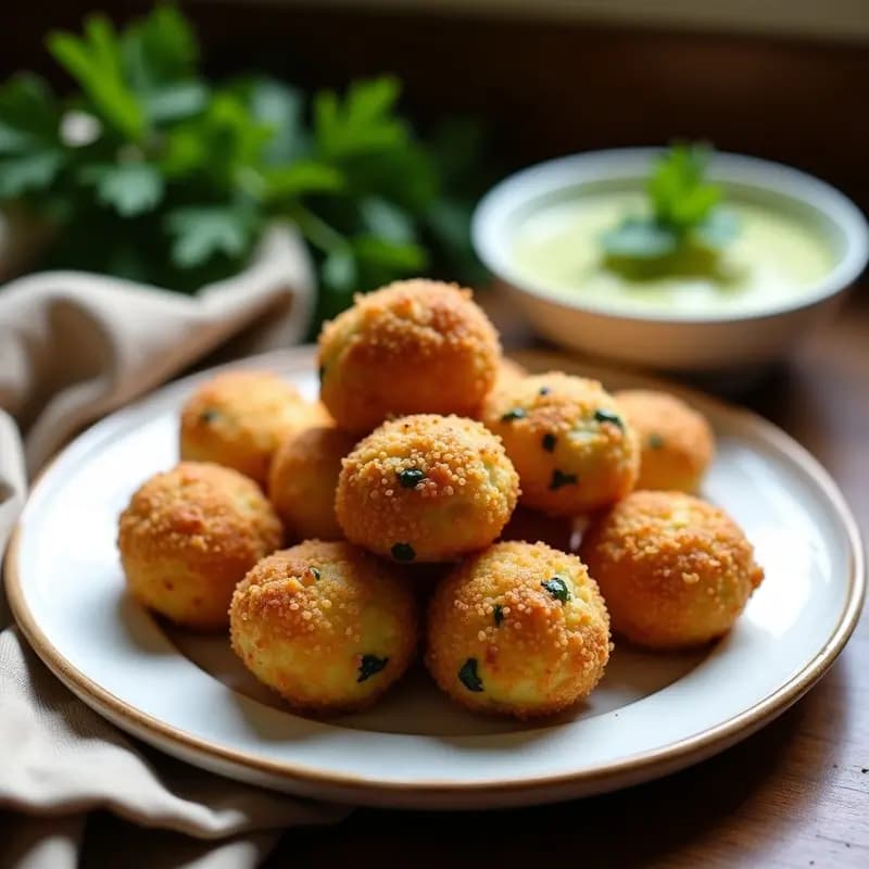 Croquetas de Espinacas y Queso de Mandioca: Aperitivo Brasileño Sin Lácteos y Crujiente