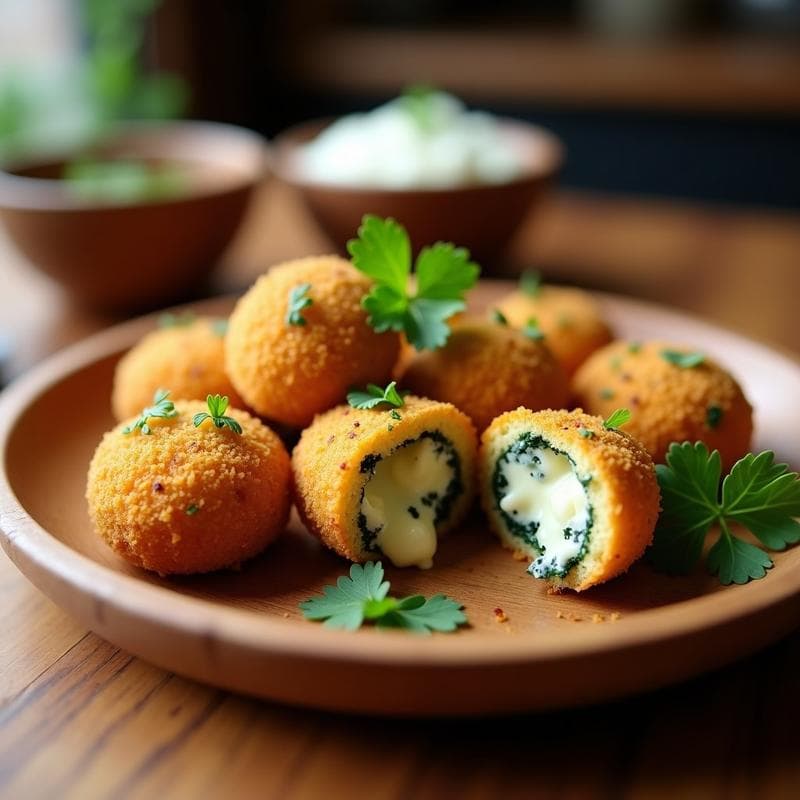 Croquetas de Espinacas y Queso de Oveja con Pan Rallado de Almendra: Receta Sin Lactosa