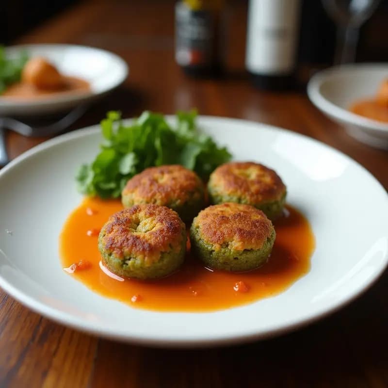 Croquetas de Espirulina y Gambas: Receta en Airfryer con Salsa de Tamarindo y Chile