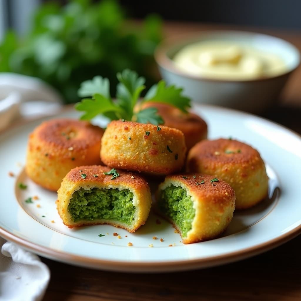 Croquetas de Espirulina y Patata con Bechamel de Anacardos: Entrante Vegano y Crujiente