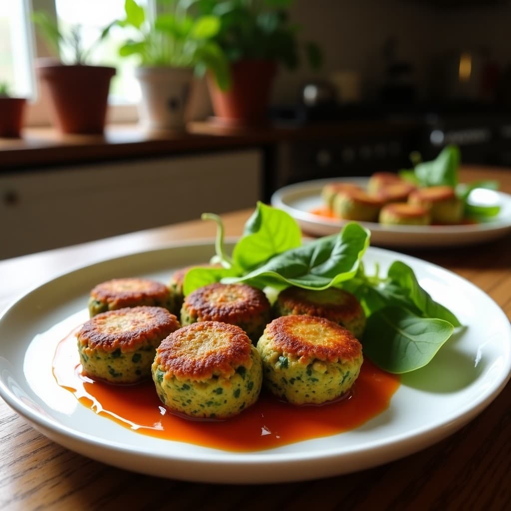 Croquetas de Espirulina y Patata con Costra de Semillas de Amapola: Aperitivo Verde Alto en Hierro