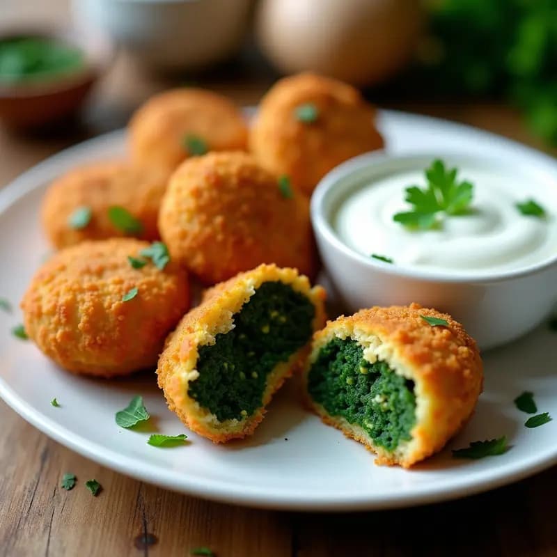 Croquetas de Espirulina y Champiñones Portobello: Aperitivo Verde Alta en Nutrientes en Airfryer
