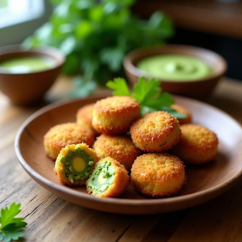 Croquetas de Espirulina y Queso de Almendras: Receta Vegana en Airfryer con Toque Verde