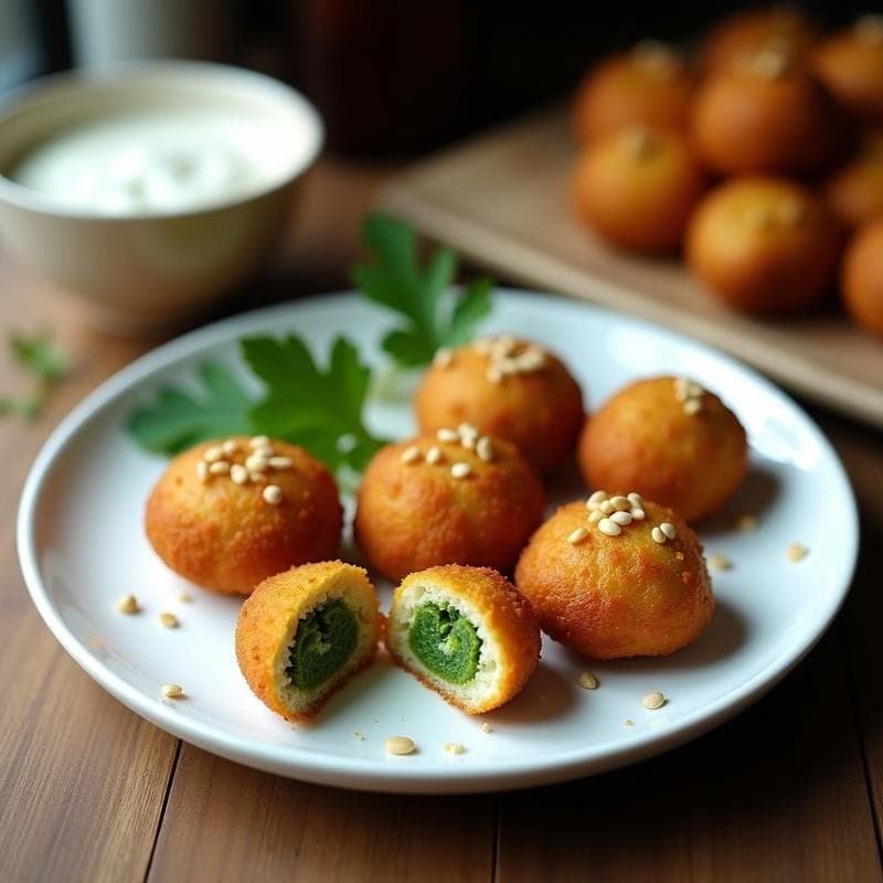 Croquetas de Espirulina y Queso de Anacardos: Aperitivo Vegano en Olla Exprés