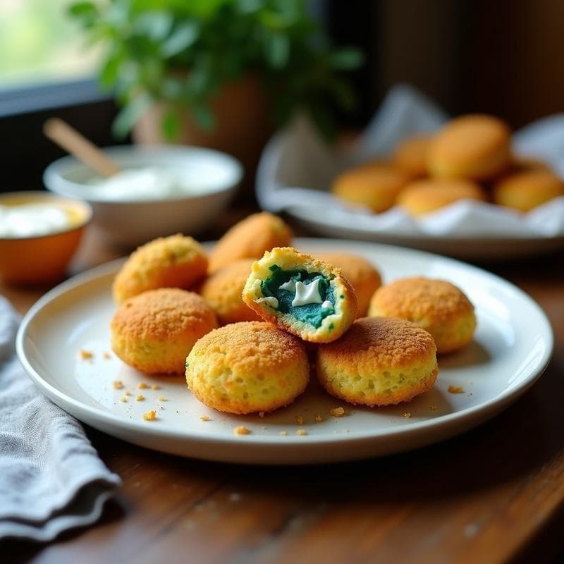 Croquetas de Espirulina y Queso Azul: Receta Alta en Proteína en Airfryer Sin Harina
