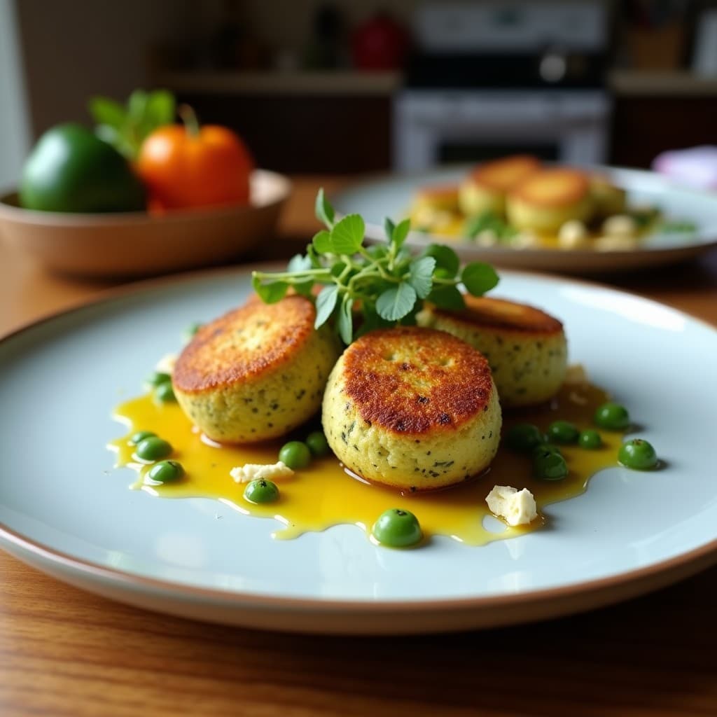 Croquetas de Espirulina y Queso Azul con Cobertura de Miel: Aperitivo Gourmet Alto en Hierro