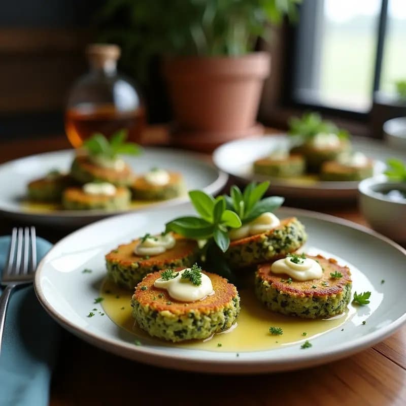 Croquetas de Espirulina y Queso Azul con Salsa de Miel y Vinagre de Módena: Snack Azules que Triunfa en Reels