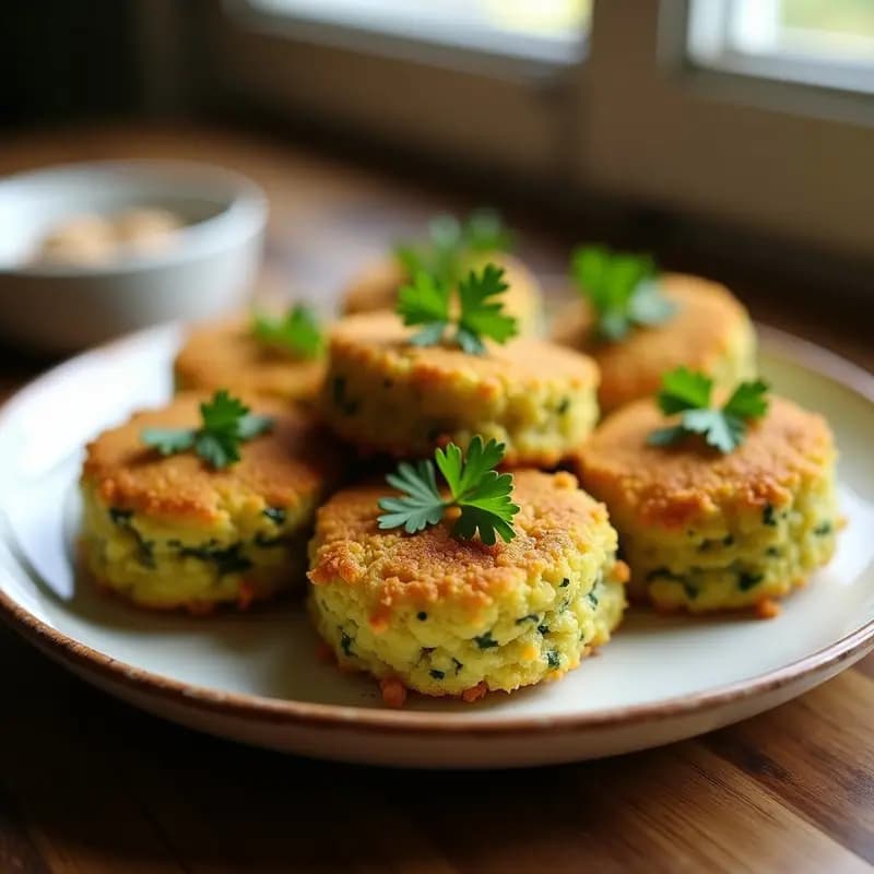 Croquetas de Espirulina y Queso de Cáscara con Pan de Amaranto: Receta Sin Lácteos en Airfryer