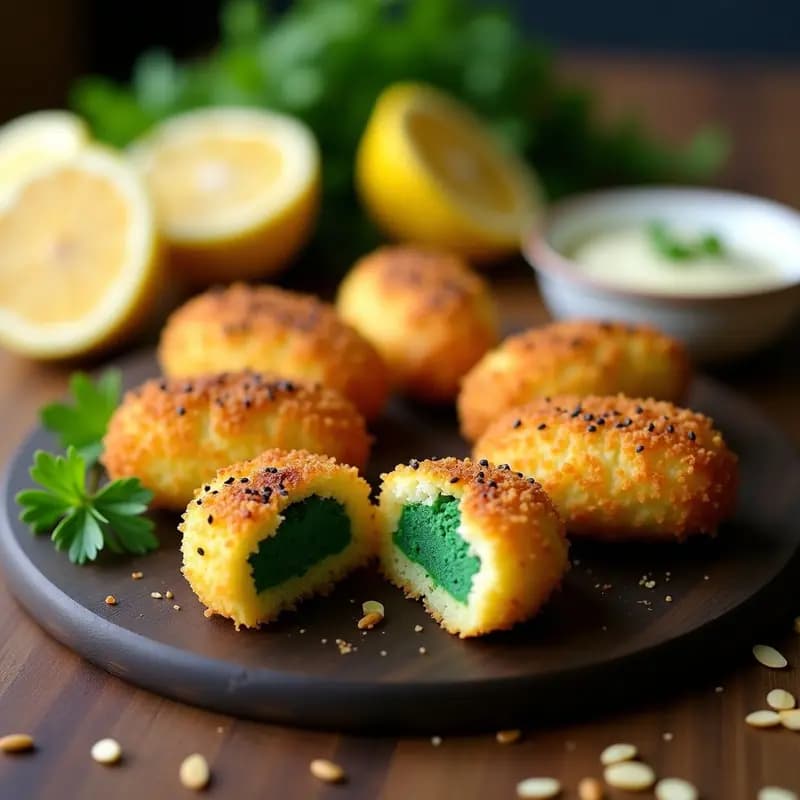 Croquetas de Espirulina y Queso de Cáscara de Piña: Aperitivo Ecológico en Airfryer