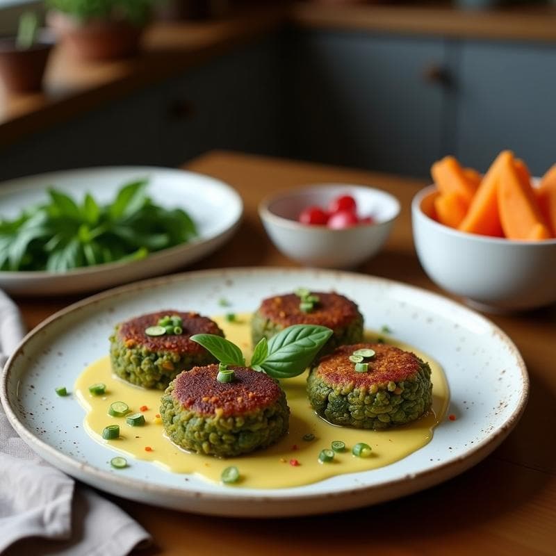 Croquetas de Espirulina y Queso de Cashew: Snack Vegano Rico en Proteína