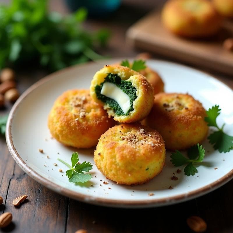 Croquetas de Espirulina y Queso Manchego: Receta Española en Airfryer y Alta en Hierro
