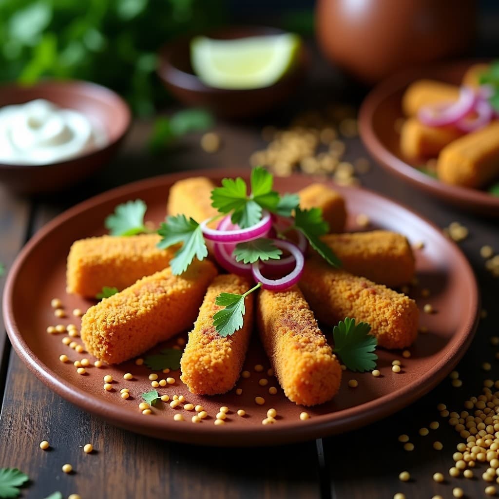Croquetas de Flor de Jamaica y Queso de Caju con Pan de Mijo: Aperitivo Mexicano Vegano