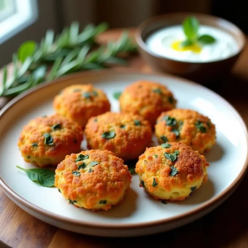 Croquetas de Garbanzo y Espinacas con Bechamel de Anacardos: Tapa Española en Airfryer
