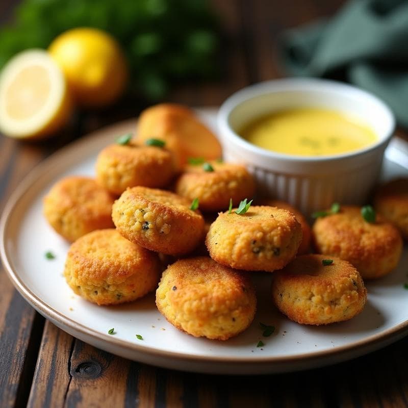 Croquetas de Garbanzos y Alcachofas con Salsa de Limón y Ajo: Receta Española Sin Gluten