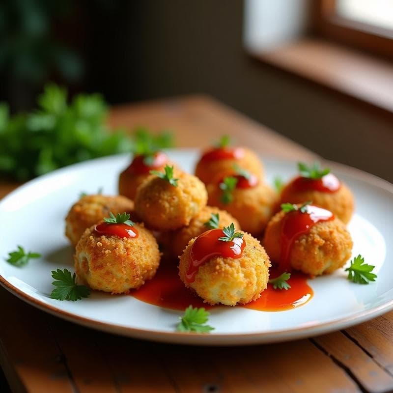 Croquetas de Garbanzos y Alcachofas con Romesco: Receta en Airfryer Sin Harina