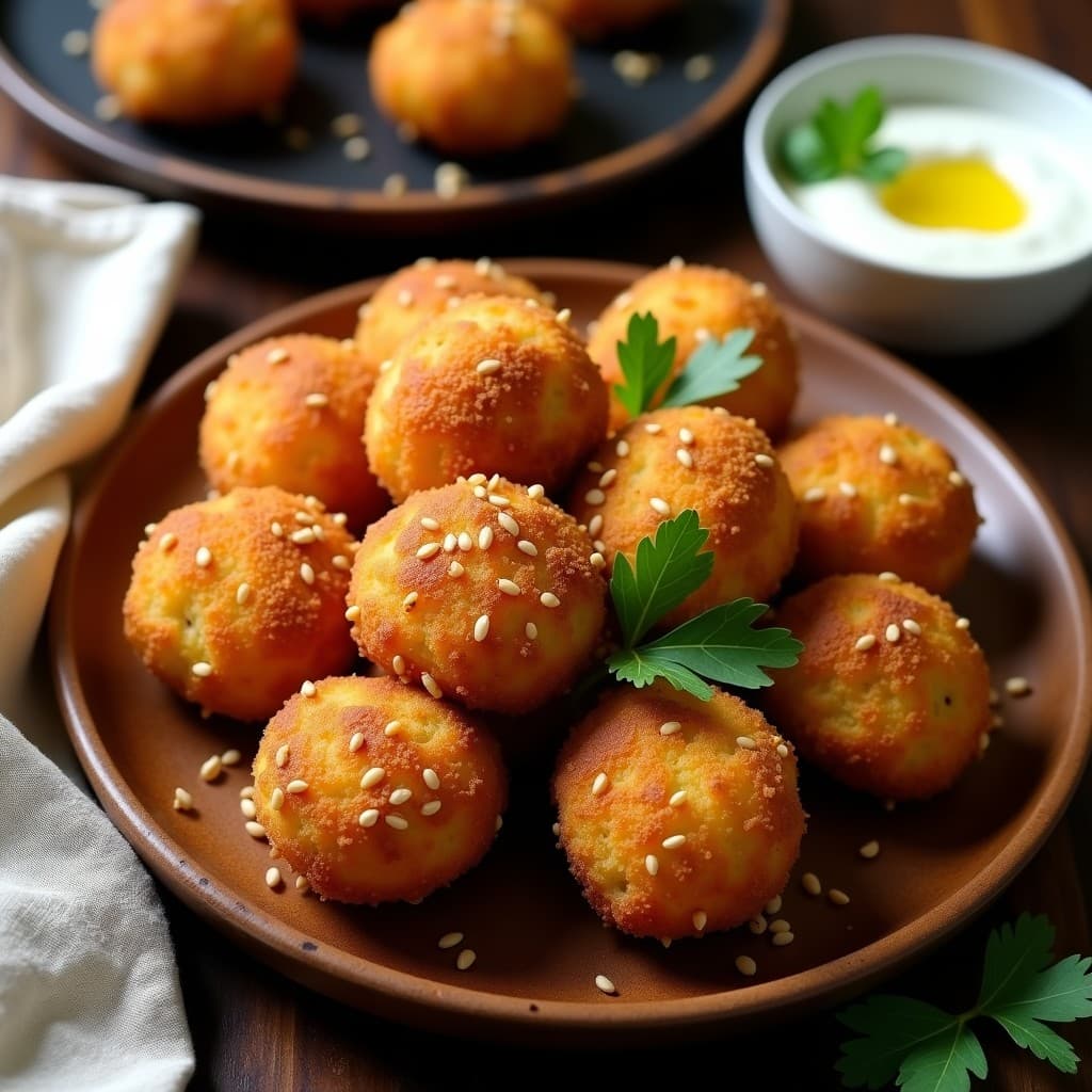 Croquetas de Garbanzos y Cebolla Caramelizada con Costra de Semillas: Receta Vegana en Airfryer